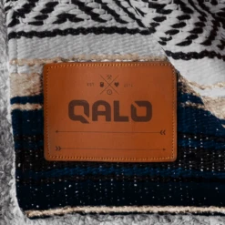 Blue Hand-Made Serape And Sherpa Baby Blanket -Silicone Jewelry & Accessories Accessories.Blanket.Navy .Customize