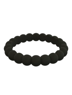 Women's Stackable Bead Silicone Ring -Silicone Jewelry & Accessories Bead.Black .Front 9593565a e16c 40c2 8e7d 3d8ff32c4c6d