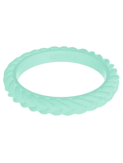 Women's Stackable Braid Silicone Ring -Silicone Jewelry & Accessories Braid.ActiveAqua.Front