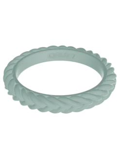 Women's Stackable Braid Silicone Ring -Silicone Jewelry & Accessories Braid.Eucalyptus.Front