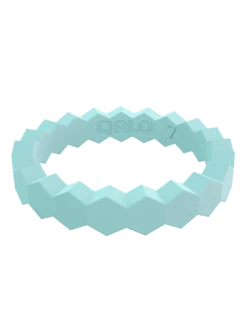 Women's Stackable Chevron Silicone Ring -Silicone Jewelry & Accessories Chevron.Aquamarine.Front ca1989a0 5ca6 4532 9a21 59c87e05a8e0