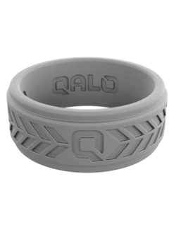 Men's White Chevron Silicone Ring -Silicone Jewelry & Accessories Chevron.LightGrey.Front ef9afc62 1444 41fa bff1 8321343173a6