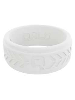 Men's White Chevron Silicone Ring -Silicone Jewelry & Accessories Chevron.White .Front b4d6a21e 8161 41ee 8888 46d7354f342c