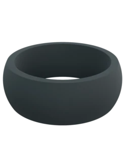 Men's Classic Silicone Ring -Silicone Jewelry & Accessories Classic.Wide .SlateGrey.Front .Customize