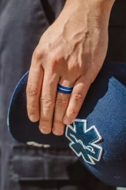 Men's Folds Of Honor Paramedic Strata Ring -Silicone Jewelry & Accessories Copy of Copy of Folds of Honor RMedit