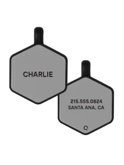 Grey Hex Silicone Dog ID Tag -Silicone Jewelry & Accessories Core.Hex .Grey .CMZ