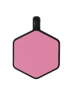 Rose Silicone QR Dog ID Tag Powered By MyID -Silicone Jewelry & Accessories Core.Hex .Rose .MyID .Front 6fe023a3 1cc3 4016 b31f 74eb6e794915