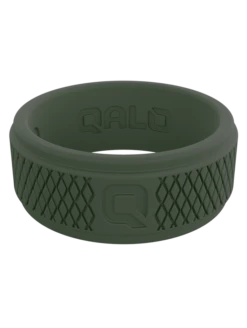 Men's Crosshatch Q2X™ Silicone Ring -Silicone Jewelry & Accessories Crosshatch.Sage .Front 9ff86edd 60d4 4fd4 8177 e940b7f1dcca
