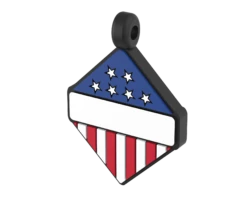 Folds Of Honor Diamond Dog ID Tag -Silicone Jewelry & Accessories Dog Tag Flag Quarter