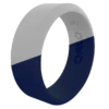 Duo Men's Modern Silicone Ring -Silicone Jewelry & Accessories Duo.NavyCoolGrey.Angle 1