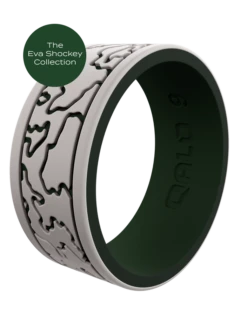 Men's Topographic Silicone Ring -Silicone Jewelry & Accessories Eva.Strata.Wide .Topographic.Angle BADGE