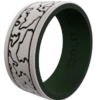 Men's Topographic Silicone Ring -Silicone Jewelry & Accessories Eva.Strata.Wide .Topographic.Angle