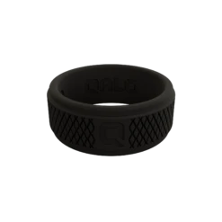 Men's Crosshatch Q2X™ Silicone Ring -Silicone Jewelry & Accessories Mens Crosshatch Black Front Trans new 1