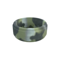 Men's White Marble Step Edge Silicone Ring -Silicone Jewelry & Accessories Mens StepEdge BrushedCamo Front Customize Trans