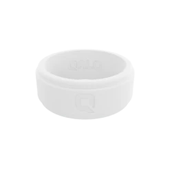 Men's White Marble Step Edge Silicone Ring -Silicone Jewelry & Accessories Mens StepEdge White Front Trans 1