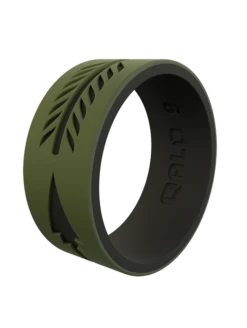 Men's Strata Arrow Silicone Ring -Silicone Jewelry & Accessories Mens strata oliveblack arrow angle
