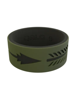 Men's Strata Arrow Silicone Ring -Silicone Jewelry & Accessories Mens strata oliveblack arrow front