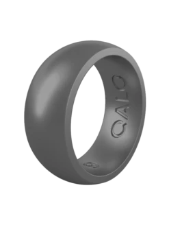 Men's Metallic Classic Silicone Ring -Silicone Jewelry & Accessories Mens.Classic.Metallic.GraySteel.Angle