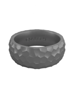 Men's Metallic Forged Silicone Ring -Silicone Jewelry & Accessories Mens.Forged.Metallic.GraySteel.Front