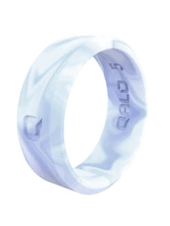 Pink Modern Silicone Ring -Silicone Jewelry & Accessories Modern.PurpleMarble.Angle