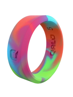 Pink Modern Silicone Ring -Silicone Jewelry & Accessories Modern.TieDye.Angle