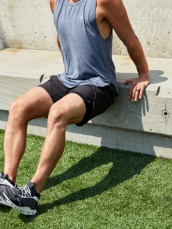 Men's Slate Grey Narrow Polished Step Edge Silicone Ring -Silicone Jewelry & Accessories NarrowPolishedStep Charcoal lifestyle2