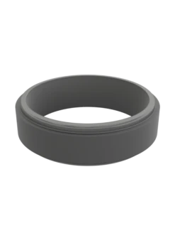 Men's Slate Grey Narrow Polished Step Edge Silicone Ring -Silicone Jewelry & Accessories NarrowPolishedStepEdge.Grey .CMZ