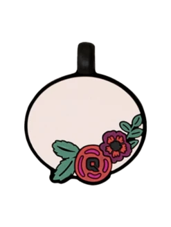 Blush Floral Silicone Dog ID Tag -Silicone Jewelry & Accessories Outdoors.BlushFloral.Front 2d898e7b fd85 4542 89da b1344b4bac10