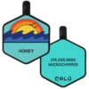 Ocean Sunrise Silicone Dog ID Tag