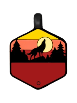 Sunrise Wild One Silicone Dog ID Tag -Silicone Jewelry & Accessories Outdoors.SunriseWildOne.Front .UpdatedColor b33529a5 e8e2 4aad 8a2d 4476e72f0186