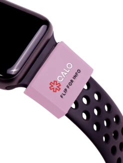 QALO ID Sleeve Powered By MyID -Silicone Jewelry & Accessories PDP MyIDSleeve Ultraviolet Angle