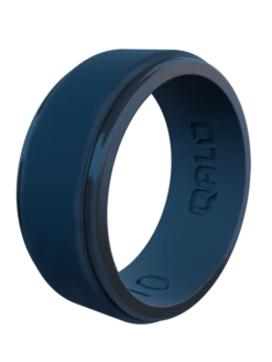 Men's Polished Step Edge Silicone Ring