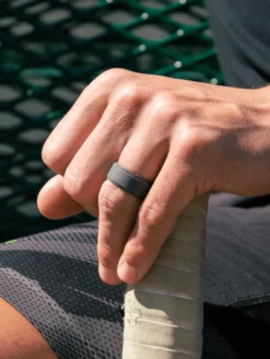 Men's Polished Step Edge Silicone Ring -Silicone Jewelry & Accessories PolishedStepEdge.Lifestyle2