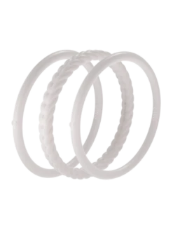 Women's Essential Bangles -Silicone Jewelry & Accessories QALO Bagels Bracelet Pearl Angle