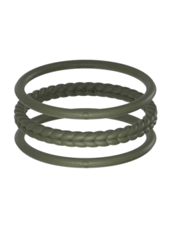 Women's Essential Bangles -Silicone Jewelry & Accessories QALO Bagels Bracelet Sage Front
