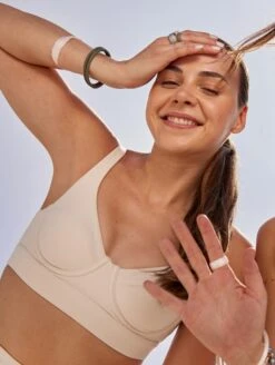 Women's Essential Bangles -Silicone Jewelry & Accessories QALO Bagels Bracelet Sage Lifestyle 02