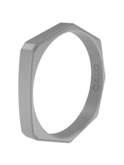 Women's Lake Bracelet -Silicone Jewelry & Accessories QALO Lake Bracelet Silver Angle