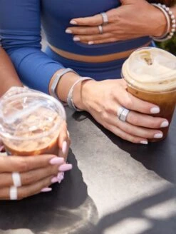 Women's Lake Bracelet -Silicone Jewelry & Accessories QALO Lake Bracelet Silver Lifestyle 02