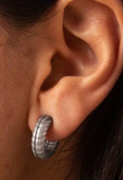 Lariat Earrings -Silicone Jewelry & Accessories QALO Lariat Earring Silver Hover