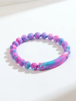 Women's Tie Dye Tranquil Bracelet -Silicone Jewelry & Accessories QALO MENTRANQUILBRACELET PurpleCrush Lifestyle 01
