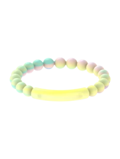Women's Tie Dye Tranquil Bracelet -Silicone Jewelry & Accessories QALO MENTRANQUILBRACELET RainbowCloud Front