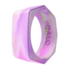 Women’s Natural Stone Lake Silicone Ring -Silicone Jewelry & Accessories QALO NaturalStone Lake Amethyst Angle Trans