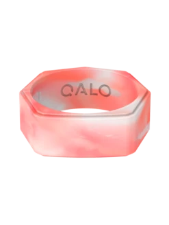 Women’s Natural Stone Lake Silicone Ring -Silicone Jewelry & Accessories QALO NaturalStone Lake RoseQuartz Front Trans