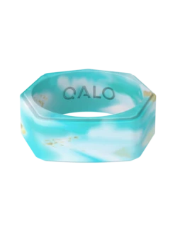 Women’s Natural Stone Lake Silicone Ring -Silicone Jewelry & Accessories QALO NaturalStone Lake Turquoise Front Trans a015c0e9 cee5 4954 9f01 d82deca548e5