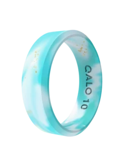 Women’s Natural Stone Modern Silicone Ring -Silicone Jewelry & Accessories QALO NaturalStone Modern Turquoise Angle Trans 7a9b3639 cc4b 49e2 9a86 e3b7614e6163