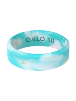 Women’s Natural Stone Modern Silicone Ring -Silicone Jewelry & Accessories QALO NaturalStone Modern Turquoise Front Trans 8540bb5a b877 4fda b596 960b602513b3