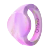 Women’s Natural Stone Signet Silicone Ring -Silicone Jewelry & Accessories QALO NaturalStone Signet Amethyst Angle Trans