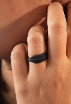 Women's Serene Ring -Silicone Jewelry & Accessories QALO Serene Black Hover