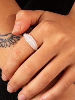 Women's Serene Ring -Silicone Jewelry & Accessories QALO Serene Pearl Lifestyle 02