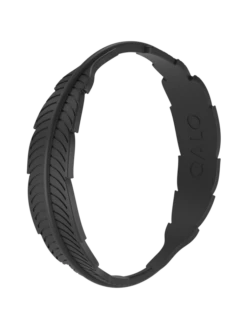 Women's Serene Bracelet -Silicone Jewelry & Accessories QALO Serene Bracelet Black Angle